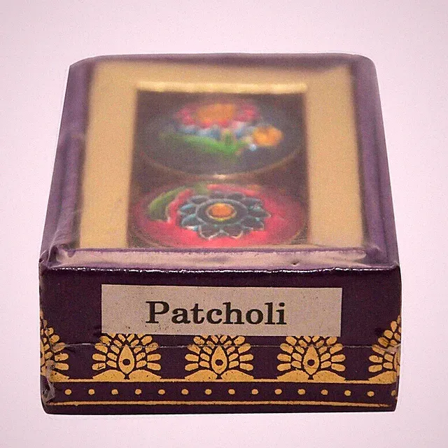 Handmade Patchouli Fragrance Natural Solid Perfume 2 Mini Brass Jar Spray 4g
